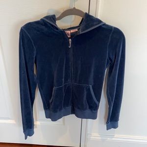 Juicy Couture Velour Cloth Zip Up Hoodie
